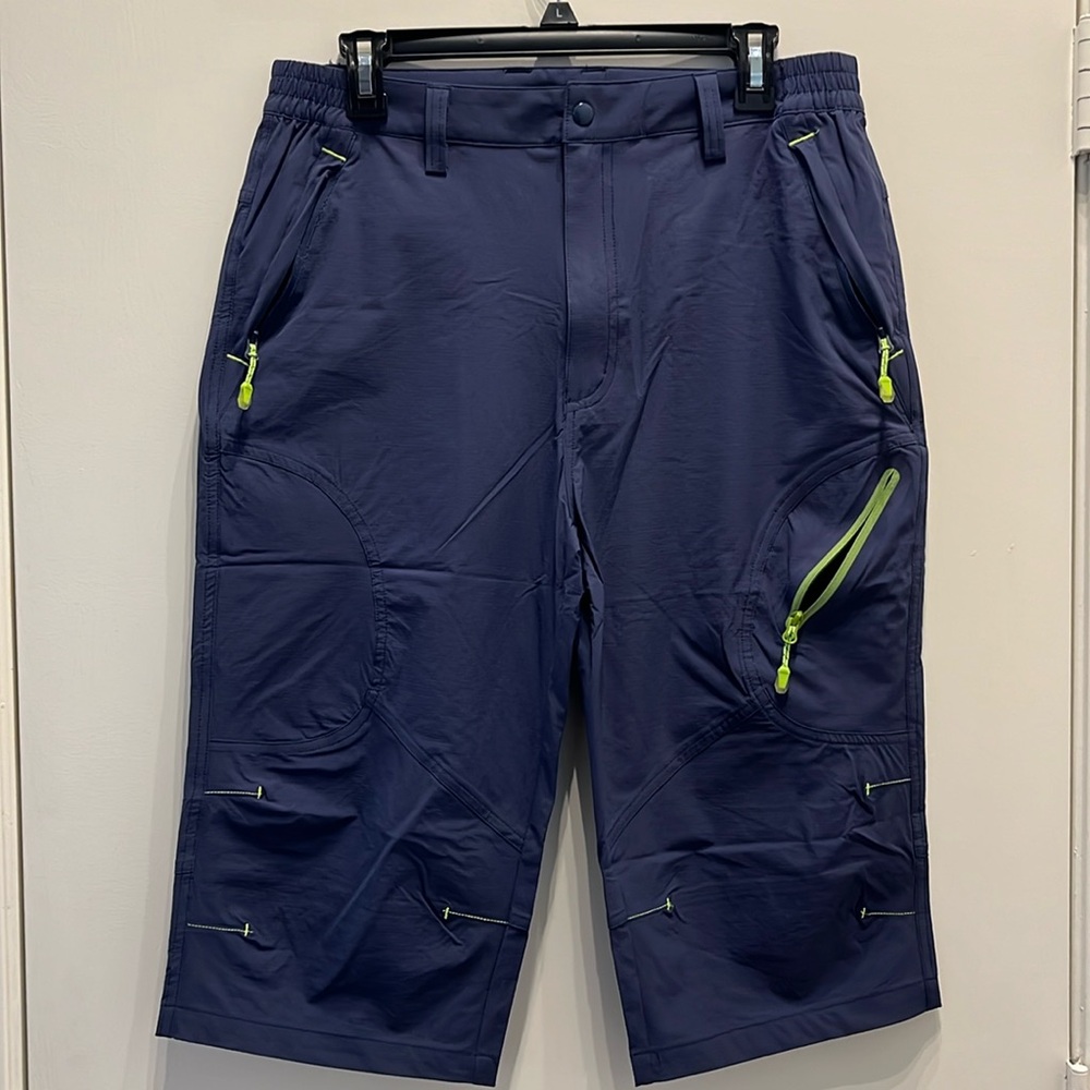 TACTICAL TACVASEN Men’s 3/4 capri style quick drying multi zipper pockets